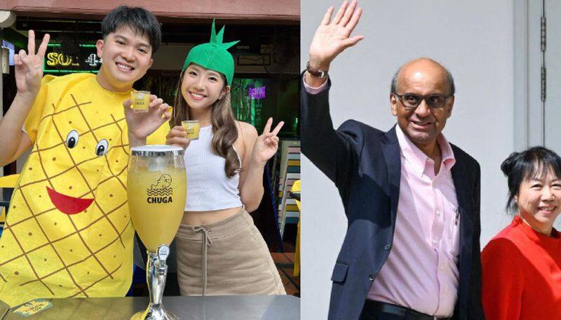 Tharman Shanmugaratnam victory Free 1.5 liter Pineapple soju for people in singapore conditions apply ans