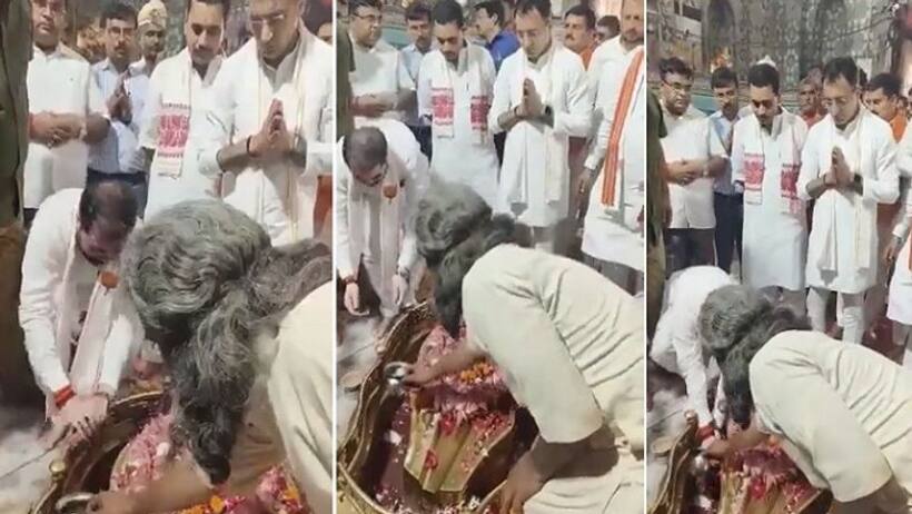 यूपी के मंत्री ने जलाभिषेक के बाद​ शिवलिंग के अरघे में धोया हाथ, वीडियो वायरल, क्या रिएक्शन दे रहे हैं लोग?