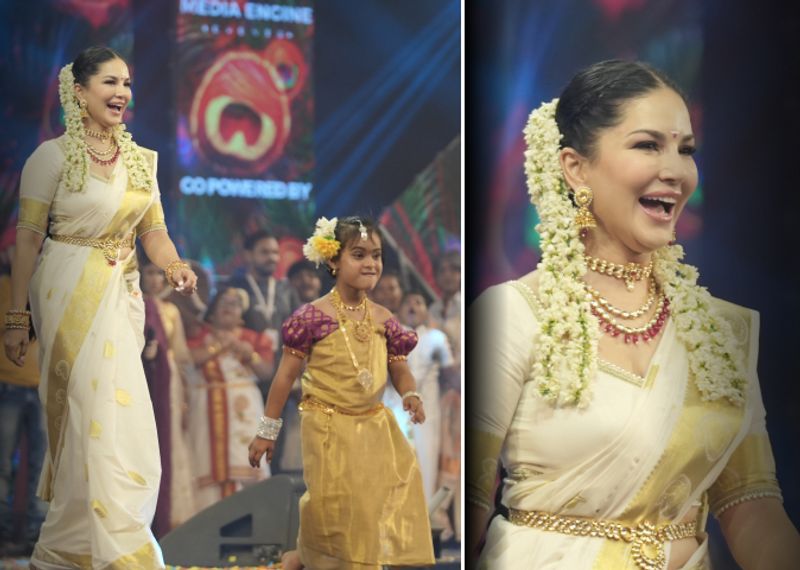 Sunny Leone Shines As kerala girl in Calicut fashion show for Autistic Kids vvk