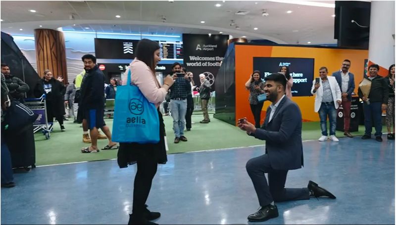 WATCH Indian man's Bollywood-style proposal to girlfriend at Auckland airport wins hearts snt