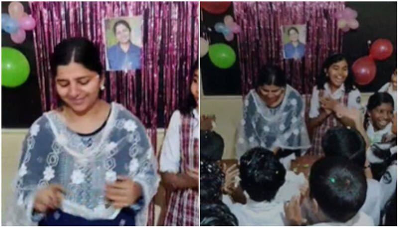 Students celebrate class teacher birthday in class room prm 