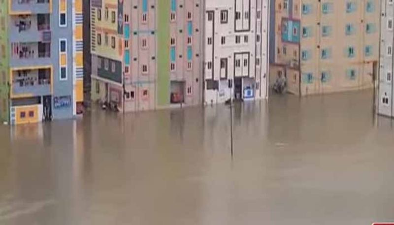 30 apartments submerged at mysammaguda in Medchal District lns