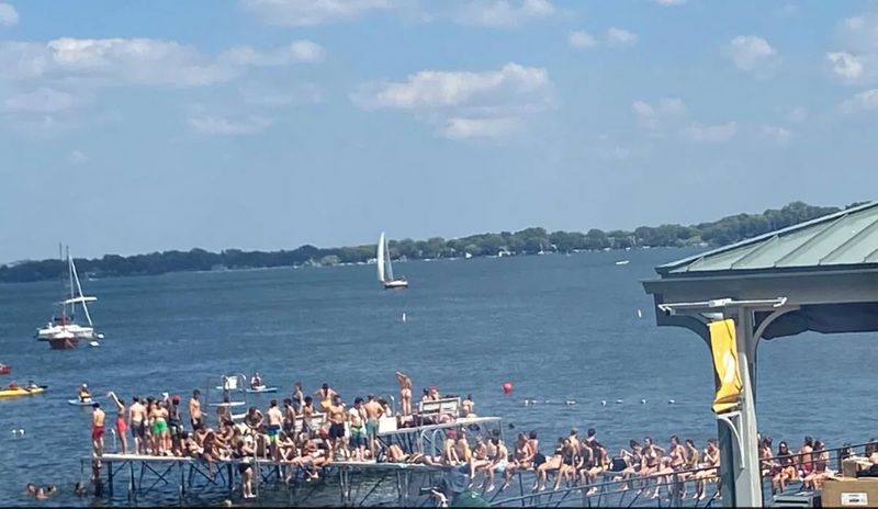 Caught on camera: Dozens of students plunge into Lake Mendota in US as pier collapses - WATCH snt