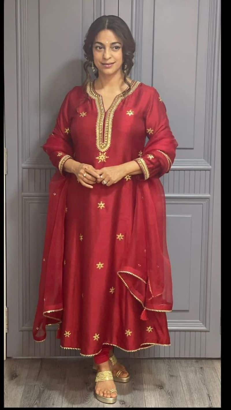 ganesh chaturthi 2023 ladies outfits juhi chawla suits will give you inspersion kxa  