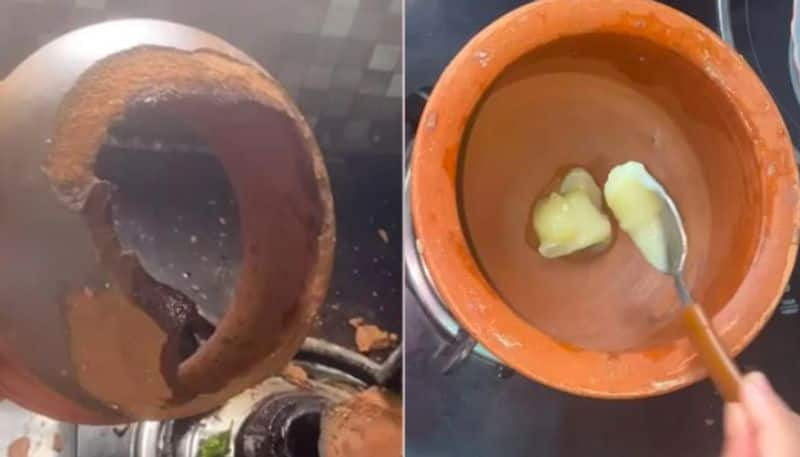 Viral Video Shows Clay Pot Accident On Gas Stove azn 