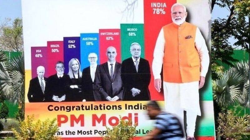 Is this how we welcome guests? Congress on BJP's poster showing leaders' cutout sgb