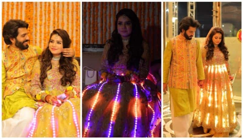 video of Groom presents LED lehenga to bride to wear on wedding day goes viral bkg