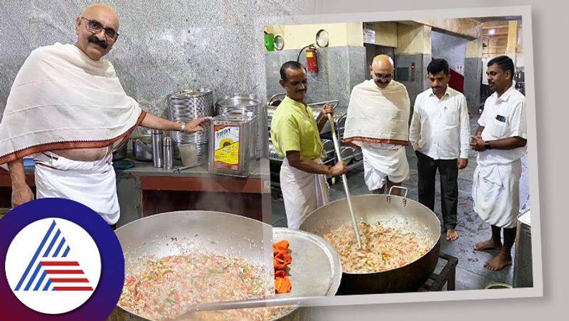 Preparation for giving food to thousands of devotees in Dharamsthala Temple Vin