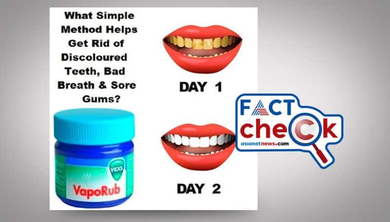 True of false Vicks VapoRub using for teeth whitening jje 