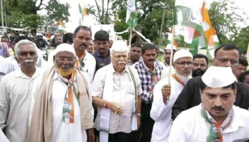 Padayatra led by RV Deshpande on the day of Bharat Jodo Anniversary grg