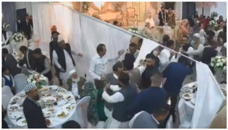 video of mass beating during a Pakistani wedding in Britain has gone viral bkg 