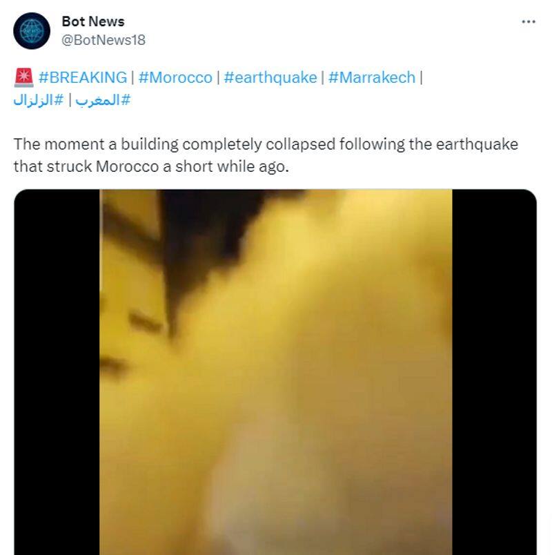 Morocco earthquake video viral as building completely collapsed but video is fake jje 