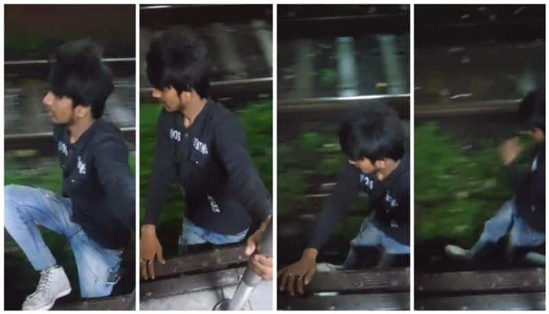 dangerous stunts on local train police response to viral video bkg 