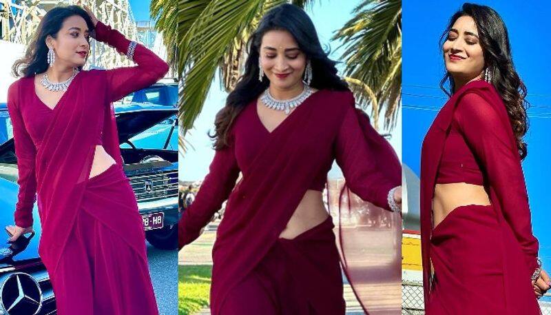 Bigg Boss Fame Bhanu Sri looks beautiful in saree NSK