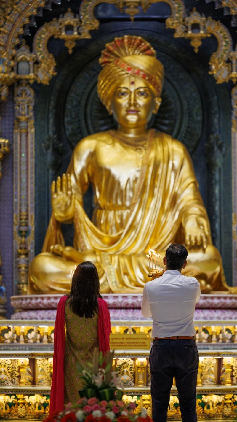 45 मिनट तक मंदिर में रहे सुनक