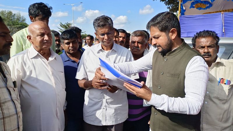 Minister Satish Jarkiholi inspects National Highway at Bengaluru Rural gvd