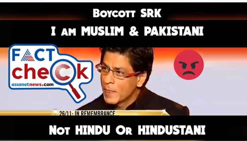 here is the fact behind viral video claim SRK Shah Rukh Khan said he is not a Hindustani jje 