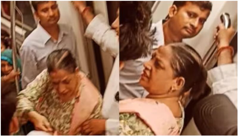 passenger lady Shames Couple for PDA Inside delhi metro Train, video prm