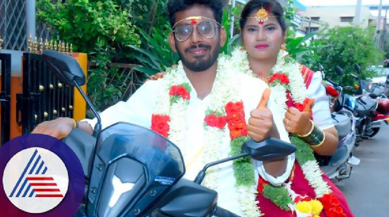 The bride attend her  graduation exam directly from the wedding hall at shivamogga rav