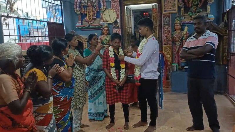 The police force married a young couple in a temple in Cuddalore district vel