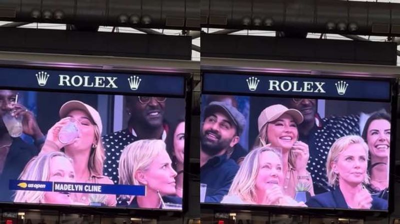 Video Ranbir Kapoor, Alia Bhatt at US Open; actor photobombs Stranger Things' actress Madelyn Cline RBA