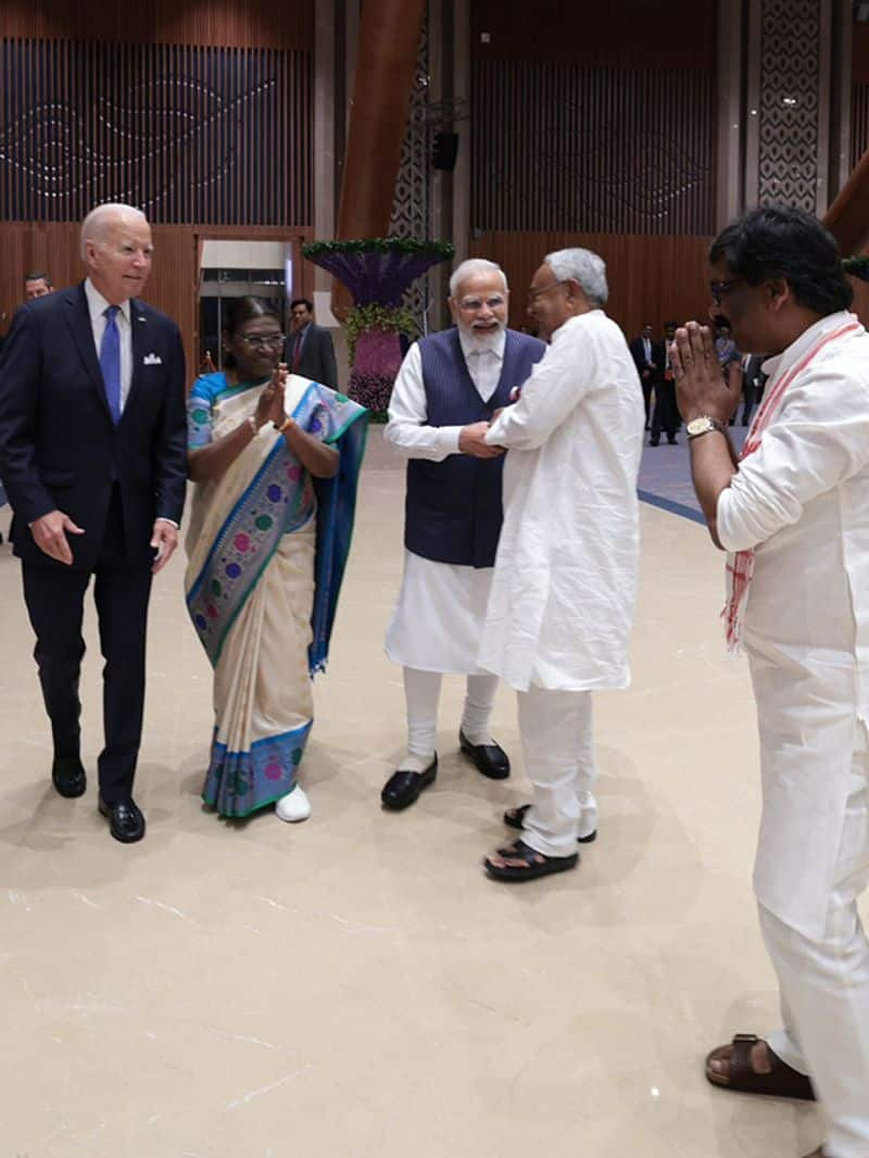 New candid moments from G20 Gala Dinner hosted by President Droupadi Murmu at Bharat Mandapam