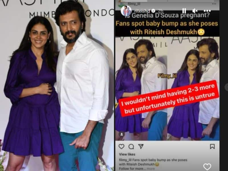 Is actress Genelia pregnant with 3rd bay? Rithesh deshmuks reacts and say this Rya