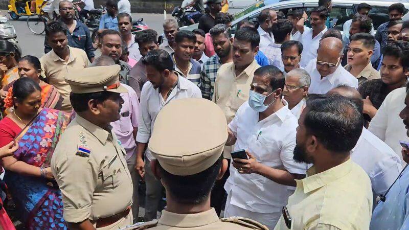 Puducherry mla nehru protest against ganja selling gang vel