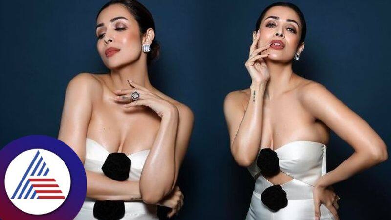 Actress Malaika Arora looks stunning white and black outfit vcs