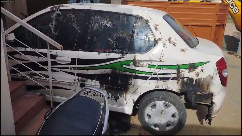 In Coimbatore the car of the woman who complaint against mayor's family caught fire mysteriously vel