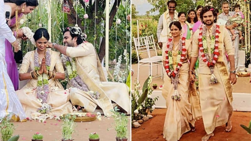 Ashok selvan ties knot with Keerthi Pandian Marriage photos viral gan