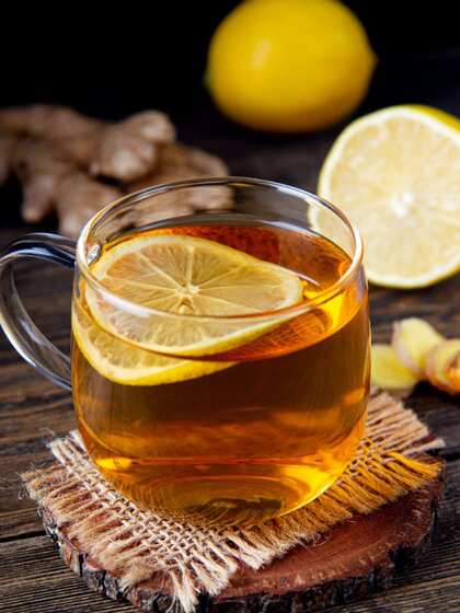 1. Honey Lemon Ginger Tea: