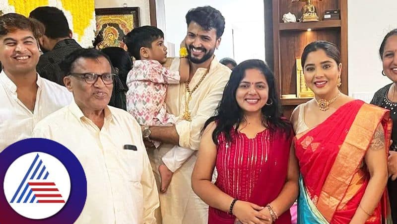 Nammac Lachchi team of star suvarna serial takes part in actor Vijay Suriya home Lakshmi Pooja pav 