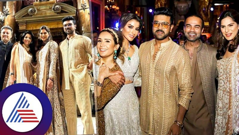 Ramcharan And Upasana lit up the Paris wedding with golden shades attire pav 