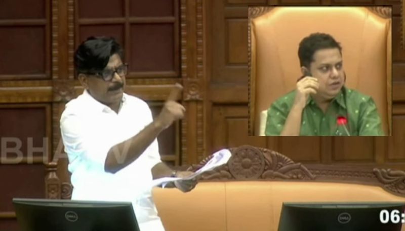 Speaker AN Shamseer turned Mathew Kuzhalnadan MLA mike off at Kerala Assembly