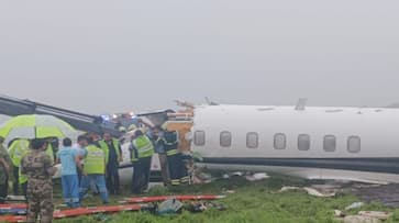 mumbai airport private plan with 8 passengers veers off runway due to heavy rain kxa 