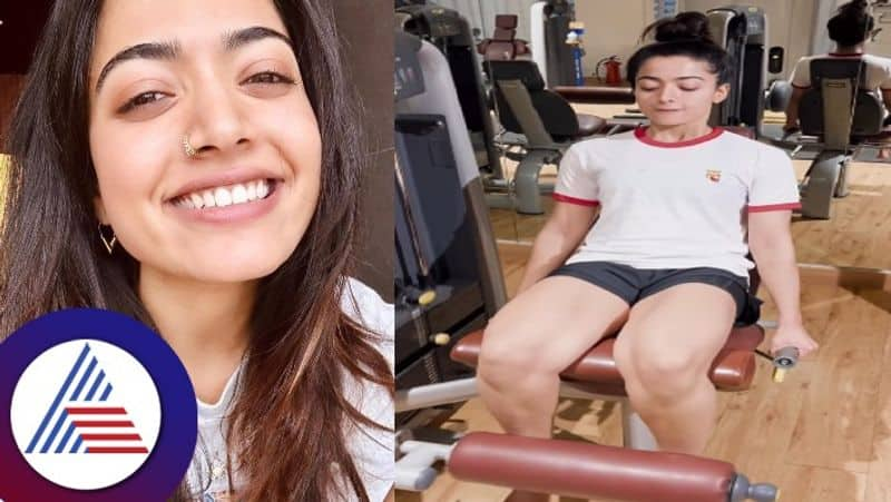 actress rashmika mandanna working out at gym video viral in social media gvd