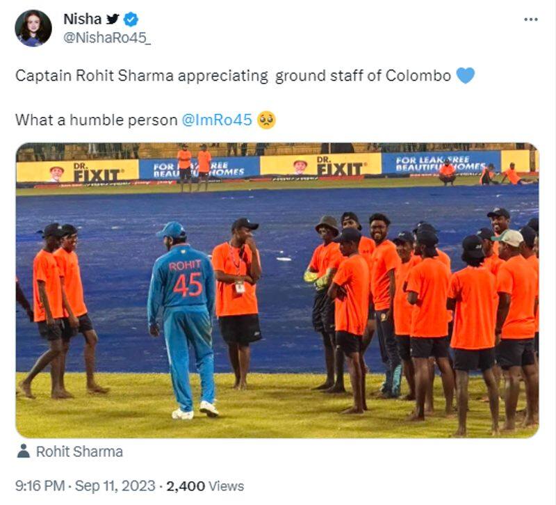 Rohit Sharma not gave man of the match cheque to ground staff claim is fake Fact Check jje