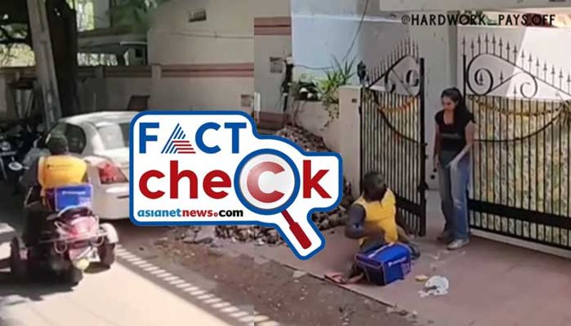 woman customer insulting physically handicapped delivery person video is scripted fact check jje