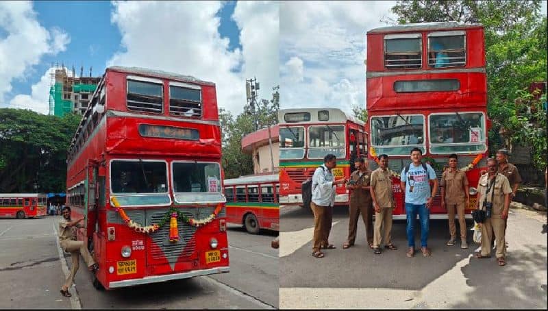 Mumbai Double Decker Bus stopped service Mumbaikr pay An Emotional Farewell to the Iconic bus service akb  