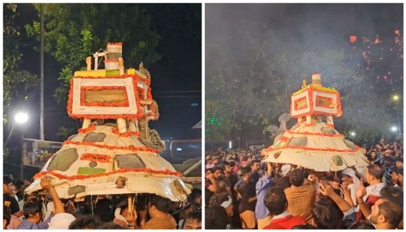 Chandrayaan Kolam of Neelamperoor Padayani went viral bkg 