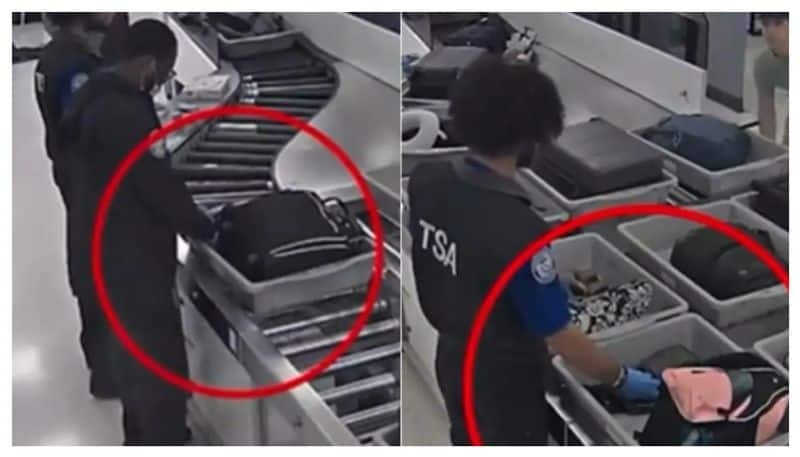 Airport Officers Caught On Camera Stealing Money From Passengers' Bag, video goes viral prm 