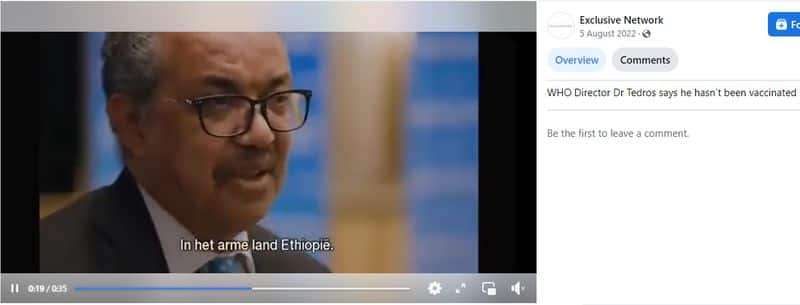 WHO chief Tedros Adhanom Ghebreyesus still unvaccinated for covid 19 fact check jje 