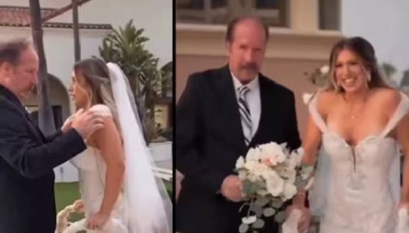 viral video of paralyzed bride walks to aisle in wedding day groom in tears rlp 