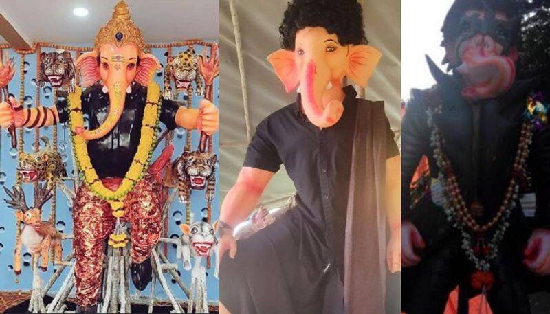 Lord Ganapathi Statues as NTR Komuram Bheem and Devara NSK