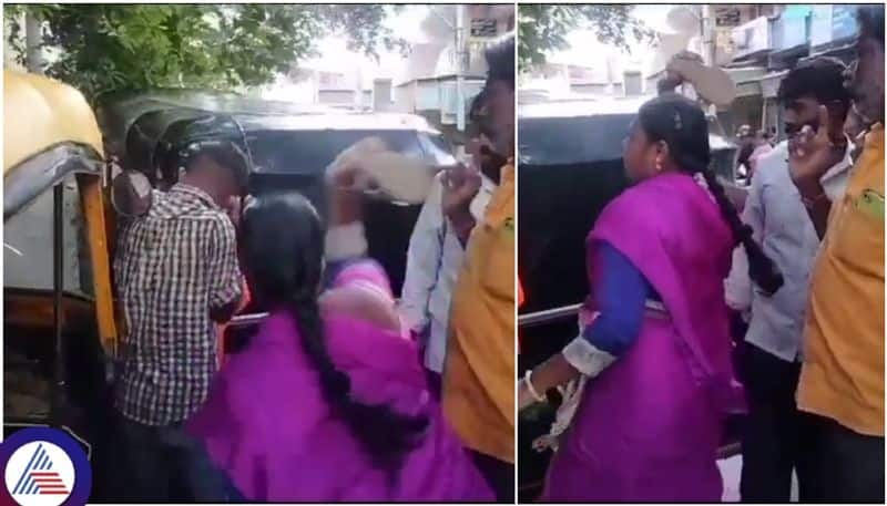 Davanagere young man harassing college girls was slapped with footwear sat