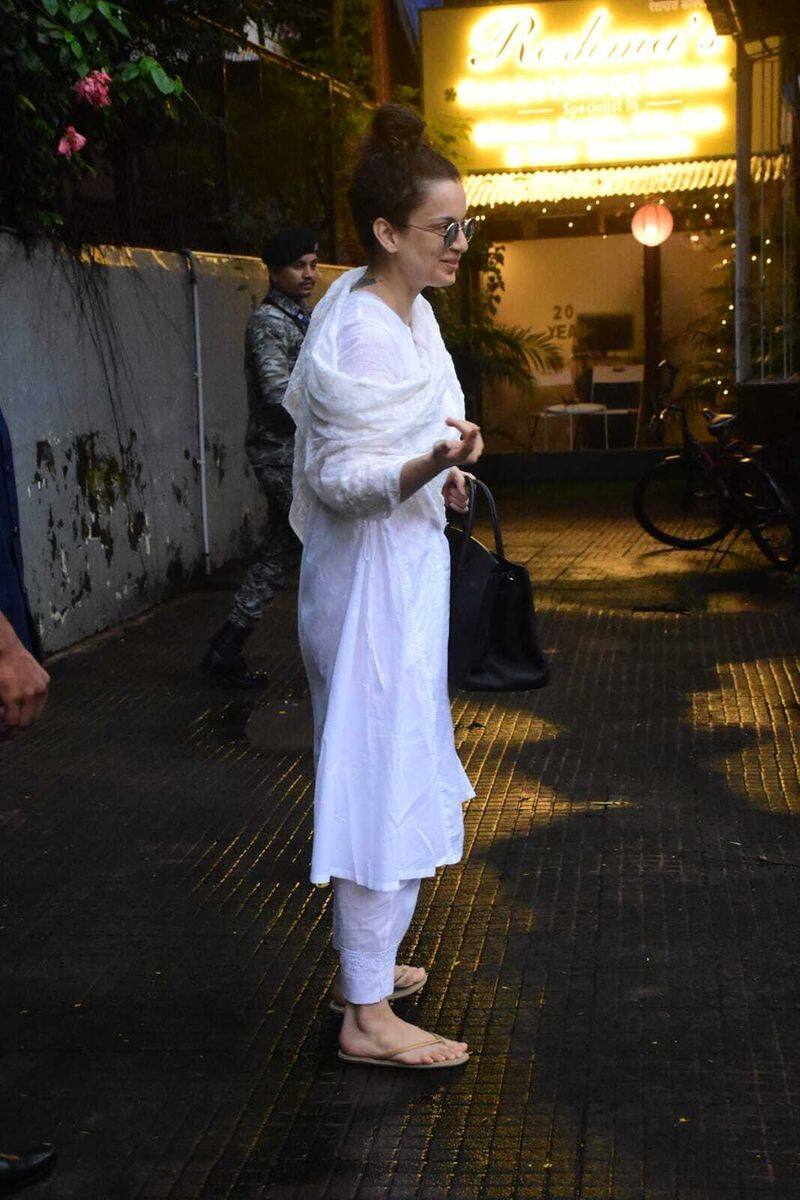 kangana ranaut white salwar look latest photos mma