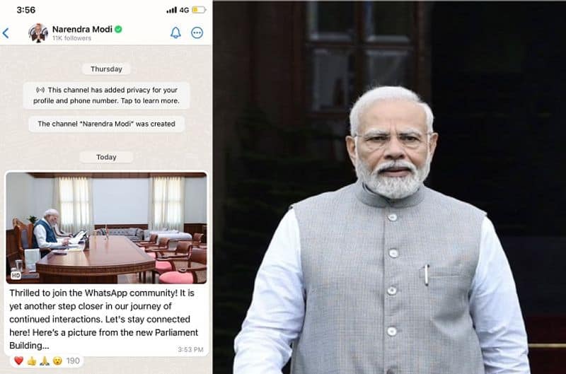 PM Modi joins WhatsApp Channels Now you can be in touch with him directly on WhatsApp ckm