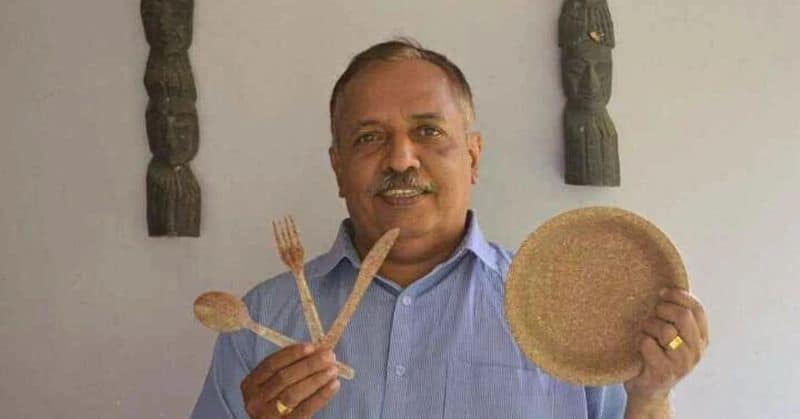 Kerala Man Quits as CEO to Make Edible Biodegradable Cutlery Using Wheat Bran and Rice anu