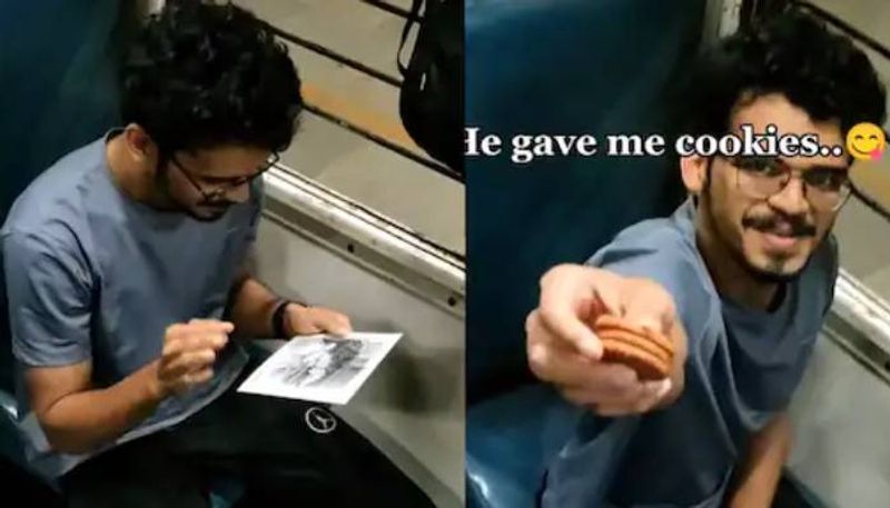 viral video man gives cookies to co passenger he return this rlp